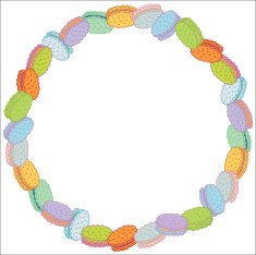 Vector frame with colorful cookies
