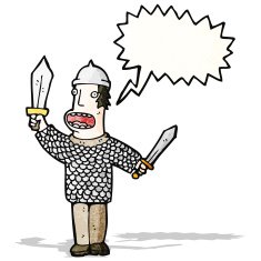 cartoon medieval soldier N5