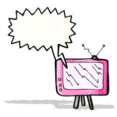 cartoon talking television