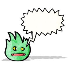 cartoon little fire creature