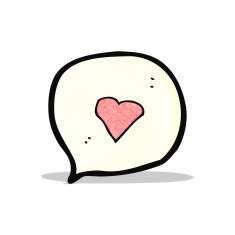 cartoon love heart speech bubble N2