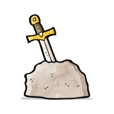 cartoon sword in stone