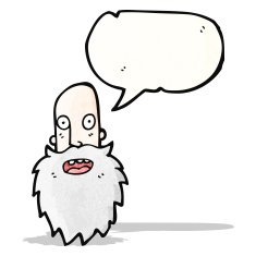 cartoon old man's face N3