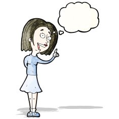 cartoon woman with great idea N3