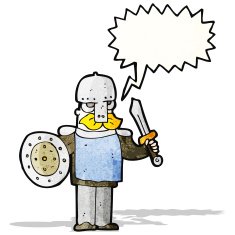 cartoon medieval soldier N6