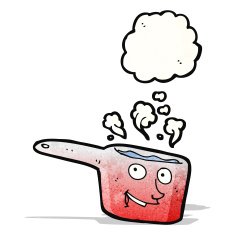 cartoon hot kitchen pan