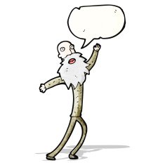 cartoon old man singing