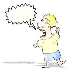 Screaming Man Cartoon N2