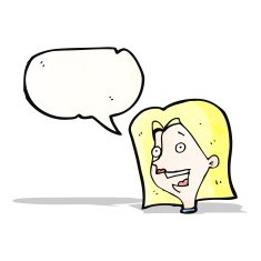 talking female face cartoon