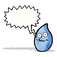 cartoon excited rain drop