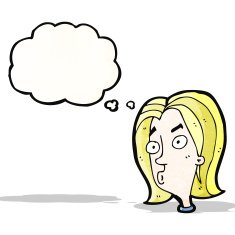 cartoon confused woman N28