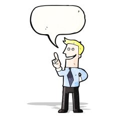 cartoon businessman with great idea N8