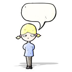 cartoon annoyed girl N3
