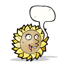 cartoon talking sunflower