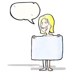 cartoon woman getting changed