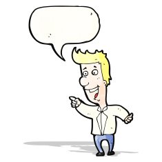 cartoon man pointing and laughing N5