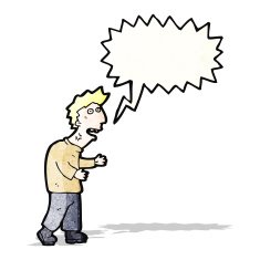angry man trying to make his point
