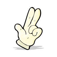 two fingers cartoon