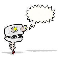 cartoon robot head N10