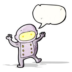 cartoon little space man