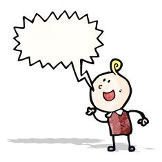 cartoon boy calling out