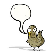 cartoon bird singing N10