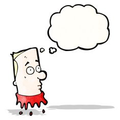 gross severed head cartoon N14