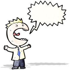 shouting man cartoon N4