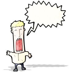 cartoon shouting man N16