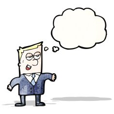 cartoon smug businessman
