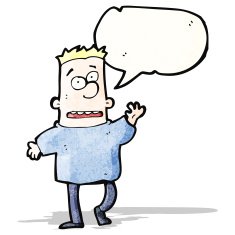 Cartoon Man Asking Question N36
