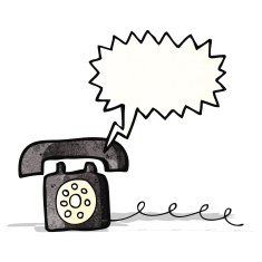 cartoon ringing telephone N6