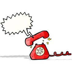 cartoon ringing telephone N8