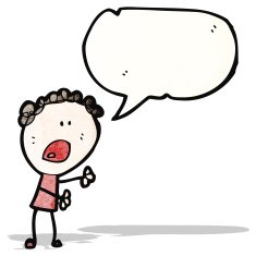 cartoon woman explaining