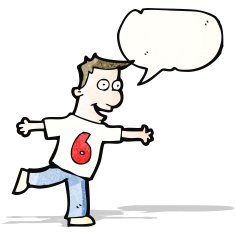 cartoon man in number six shirt N3