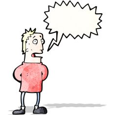 cartoon man calling out N4