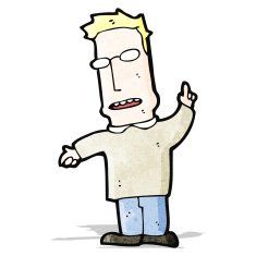 cartoon pointing man N20