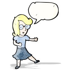 dancing blond woman