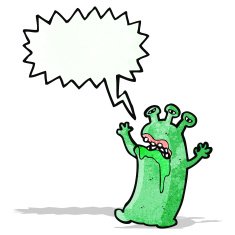 cartoon alien monster N14