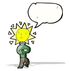 cartoon idea light bulb man N2