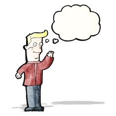 cartoon waving man N25
