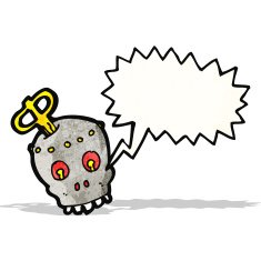 scary robot head cartoon N3