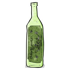 cartoon wine bottle N19