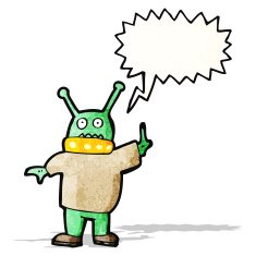 cartoon alien spaceman N3