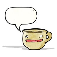 happy cartoon coffee cup