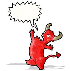 shouting little devil cartoon N3
