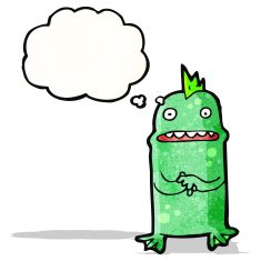 cartoon little swamp monster N2