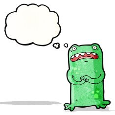 cartoon nervous frog N2
