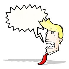 shouting boss cartoon N3