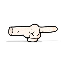 cartoon pointing hand N9